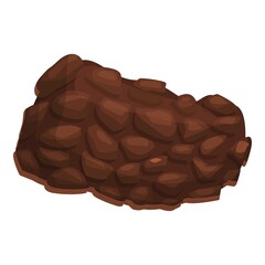 Poster - Piece truffle icon cartoon vector. Mushroom fungus. Cooking fungi