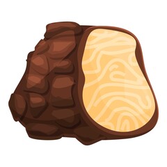 Poster - Cooking truffle icon cartoon vector. Fungi mushroom. Food truffle