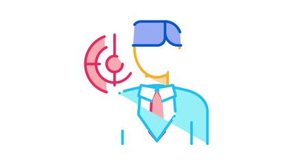 Aufkleber - Human Purpose Icon Animation. color Human Purpose animated icon on white background