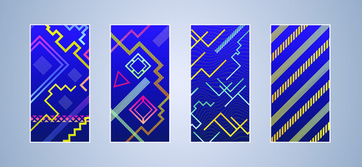 Poster - Abstract modern background. Geometric shapes and lines. Colorful gradient vector texture
