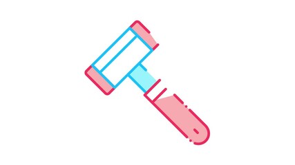Poster - Shaving Razor Icon Animation. color Shaving Razor animated icon on white background