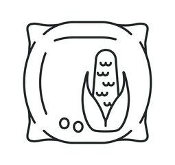 Wall Mural - pillow type, line icon, corn filler