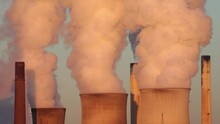 Steam Rising From The Cooling Towers Of A Lignite-fired Powerplant