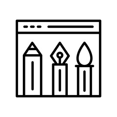 Tools Outline Vector Icon Design