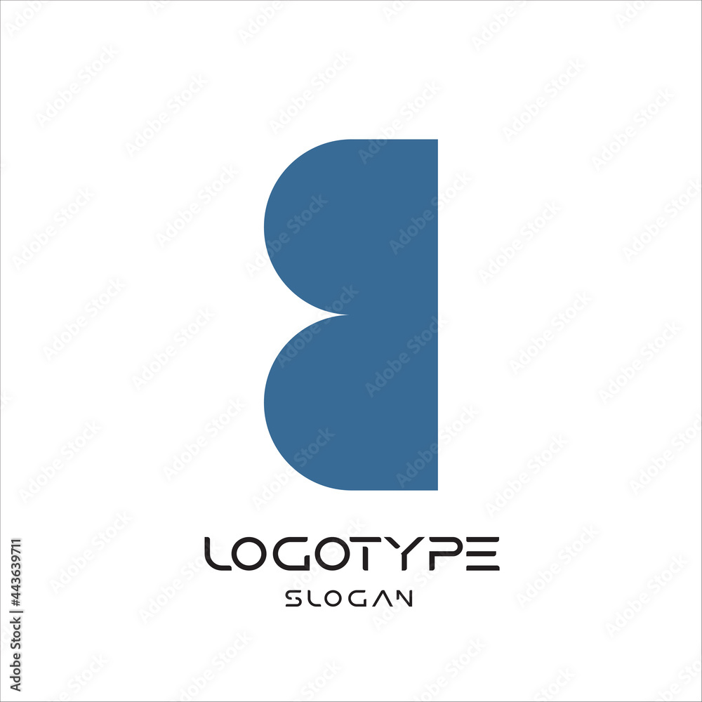 Letter E logo, geometric monumental label. Simple Embedded letter for ...