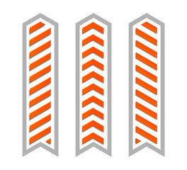 Aufkleber - arrow banners set. Direct circle shape. 3d Abstract arrow background. Business infographic presentation diagram. Section compare service trend. Paper arrows index. Exact pointer banner