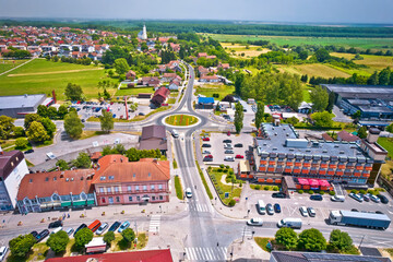 Wall Mural - Town of Garesnica aerial panoramic view