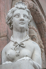 Wall Mural - Statue of beautiful sphinx in downtown of Potsdam, Germany, portrait, details