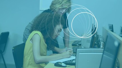 Poster - Animation of network of scopes over students using computers