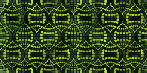 Poster - Pattern of vector mosaic in the oriental style.