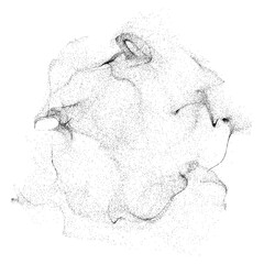 Poster - Abstract 3D image with particle flow movement