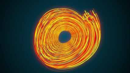 Poster - Abstract rings of flashing colorful stripes, computer generated. 3d render of modern backdrop