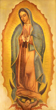 VIENNA, AUSTIRA - JUNI 24, 2021: The Painting Of Immaculate From Guadaluppe In The Votivkirche Church By Hans Schweiger (1954).