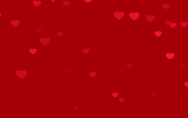 Canvas Print - Valentine day red hearts on red background.