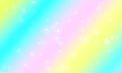 Wall Mural - Glitter rainbow princess background. Unicorn backdrop colorful and pastel color.