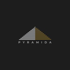 Wall Mural - Pyramid logo design illustration vector template