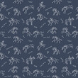 Seamless pattern with horse racing topic. Creative texture for fabric, wrapping, textile, wallpaper, apparel. Vector illustration