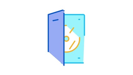  - disk scratch protection Icon Animation. color disk scratch protection animated icon on white background