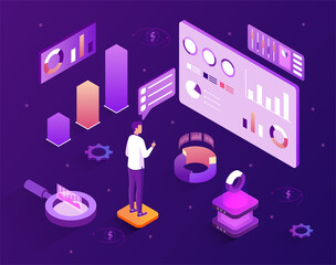 Aufkleber - Concept of data visualization