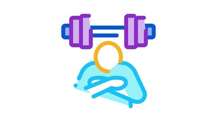 Poster - inaction in sports Icon Animation. color inaction in sports animated icon on white background