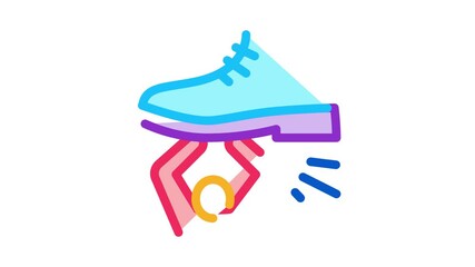 Poster - human suppression Icon Animation. color human suppression animated icon on white background