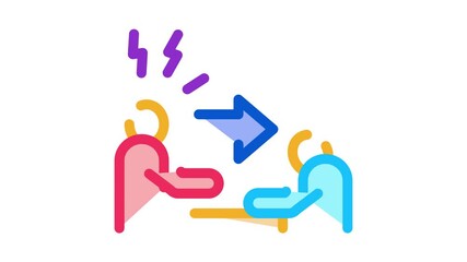 Poster - reprimand man Icon Animation. color reprimand man animated icon on white background