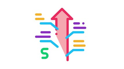 Poster - exchange rate appreciation Icon Animation. color exchange rate appreciation animated icon on white background