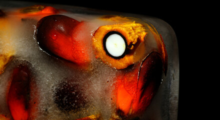 Wall Mural - frozen texture of palm oil fruit