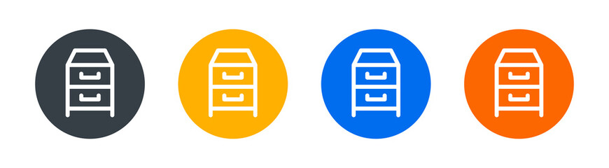 Poster - Nightstand drawer chest icon. Vector illustration. Interior concept
