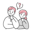 © Chinu-maru - シニア夫婦　B　疑問　線画