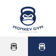Strong Monkey Gym Iron Kettlebell Gorilla Ape Sport Logo