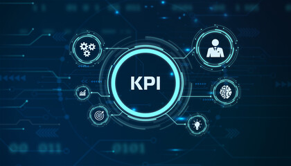 Wall Mural - KPI Key Performance Indicator for Business Concept. Business, Technology, Internet and network concept.