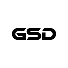 GSD Letter Logo Design With White Background In Illustrator, Vector Logo Modern Alphabet Font Overlap Style. Calligraphy Designs For Logo, Poster, Invitation, Etc.