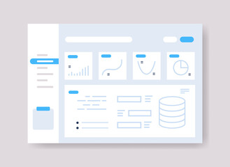Poster - infographic dashboard template with graph statistics data analysis information graphic financial administration