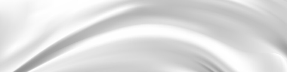 Poster - abstract wave silk or satin fabric banner. abstract white fabric silk texture soft, flowing milk wav