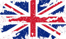 UK Flag. Grunge British Flag. Vector Illustration.