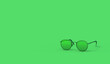 © Rodrigo - Sunglasses on pastel green background. Summer concept. Copy space.