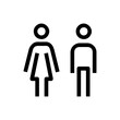 female and male toilet icon