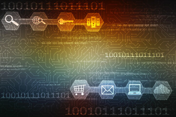 binary code background, digital abstract technology background, big data digital binary code, intern