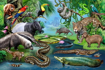 Animals of the Amazon