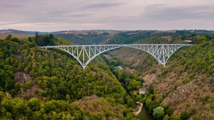 Canvas Print - The Viaur Viaduct, a railway bridge in Aveyron, France