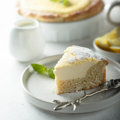 Poster - Homemade vanilla cottage cheese cake