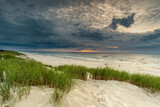 Fototapeta Morze - Beautiful see landscape panorama, dune close to Baltic See, Slowinski National Park, Poland