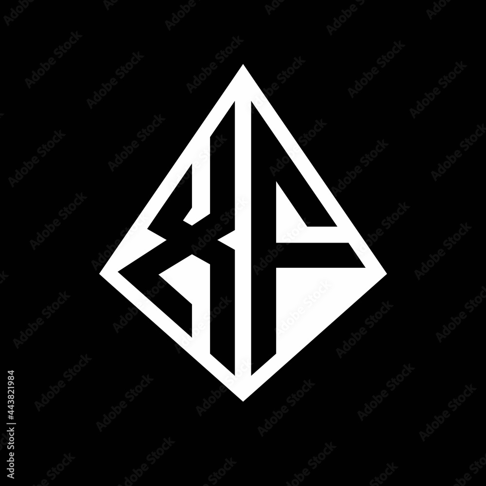 XF logo letters monogram with prisma shape design template Stock Vector ...