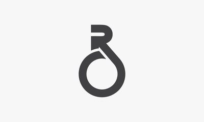 RO letter logo design vector.