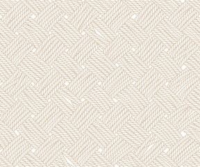 Wall Mural - Vector seamless texture of braided ropes. Isolated on white background.