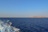 Fototapeta Do akwarium - Greece from one island to another, fast ferry, view of the sea