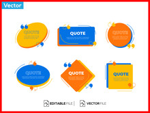  Flat Quote Box Frame Collection Premium Vector 