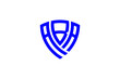 ABA creative letter shield logo design vector icon illustration