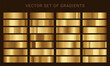 Vector set of gold gradients